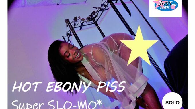 Hot Ebony Squirt VR Rewind and SLO-MO
