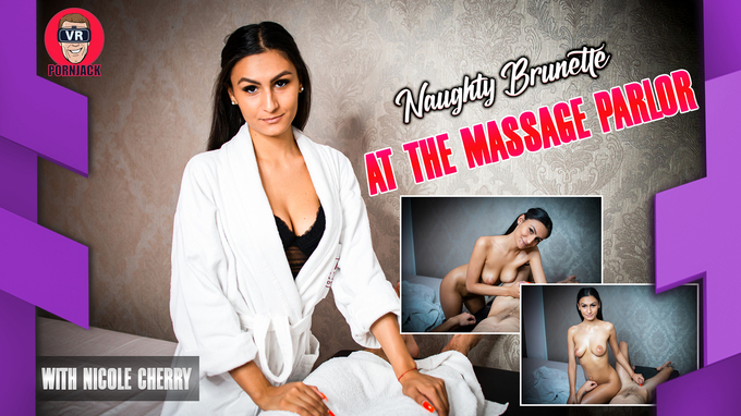 At the Massage Parlor - Naughty Brunette