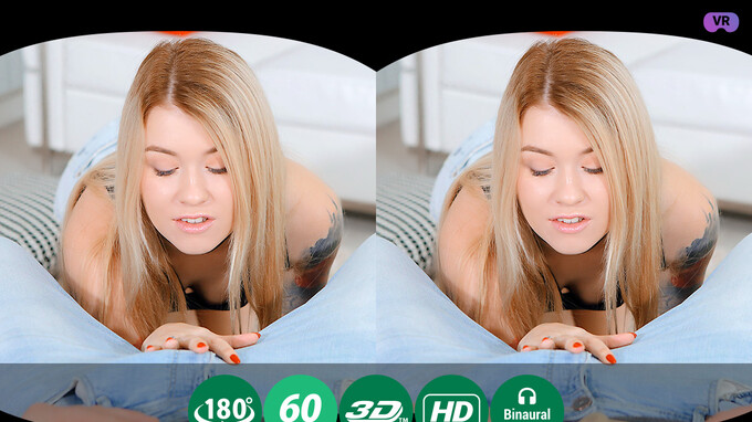 Naughty Blondie Blew and Fucked a Nerd
